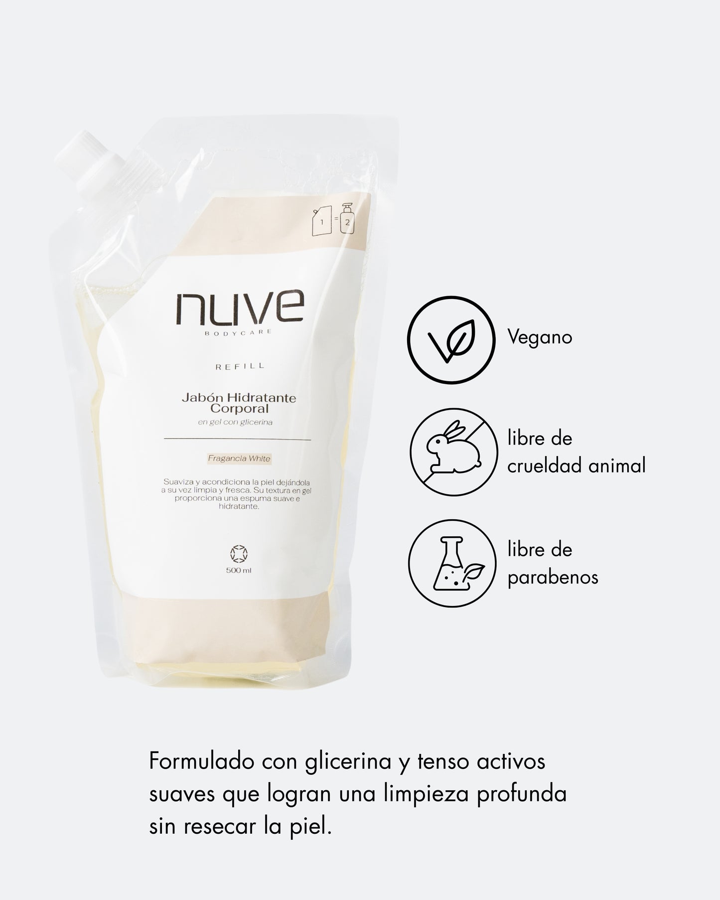 Envase de Recarga (REFILL) de Jabón Hidratante Corporal