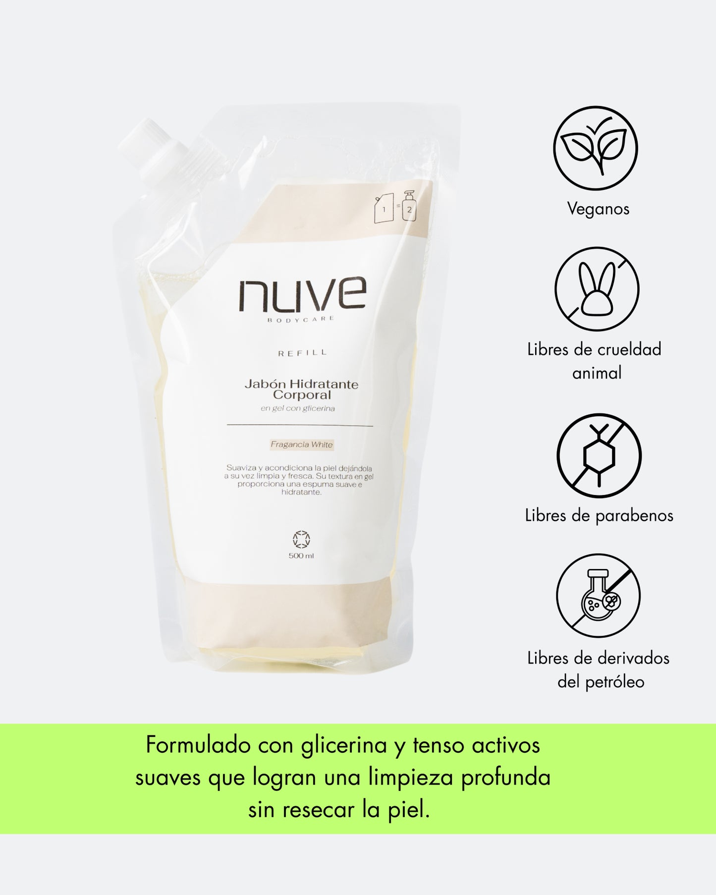 Envase de Recarga (REFILL) de Jabón Hidratante Corporal